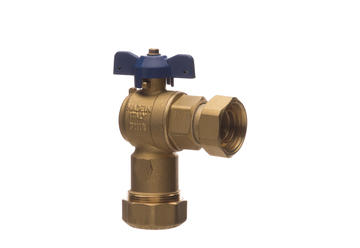 2101 - Angle ball valve for meter INLET / PE
