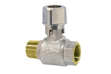 115 - Full flow ball valve m.f. heavy type with 28 mm square plug