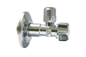 701 - Screw polished chrome-plated angle valve with nut