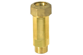 4201L - Raccordo monogiunto maschio LUNGO per tubo PE - anello ottone