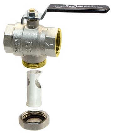 140 - SUPERFILTER Ball valve f.f. with built-in filter