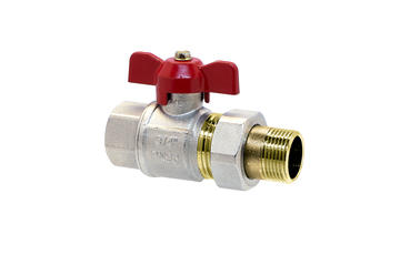 182 - Full flow ball valve f./m. union for manifold connection