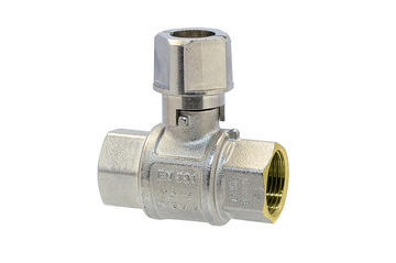 116 - Full flow ball valve f.f. with 28 mm square plug