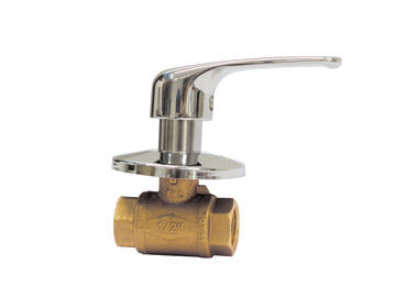 162 - Built-in full flow ball valve f.f. heavy type, chrome-plated lever