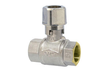 114 - Full flow ball valve f.f. heavy type with 28 mm square plug